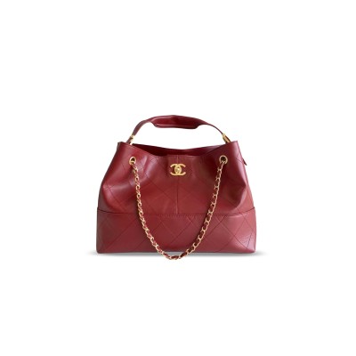CHANEL SHOPPING BAG CALFSKIN & GOLD-TONE METAL AS5634 (36*24*12cm)